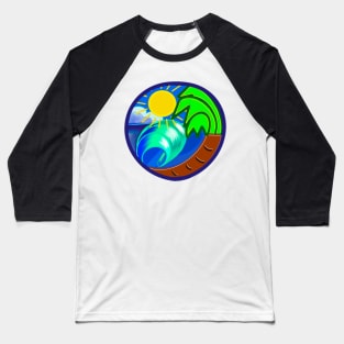 Tropical beach ocean sea scene Baseball T-Shirt